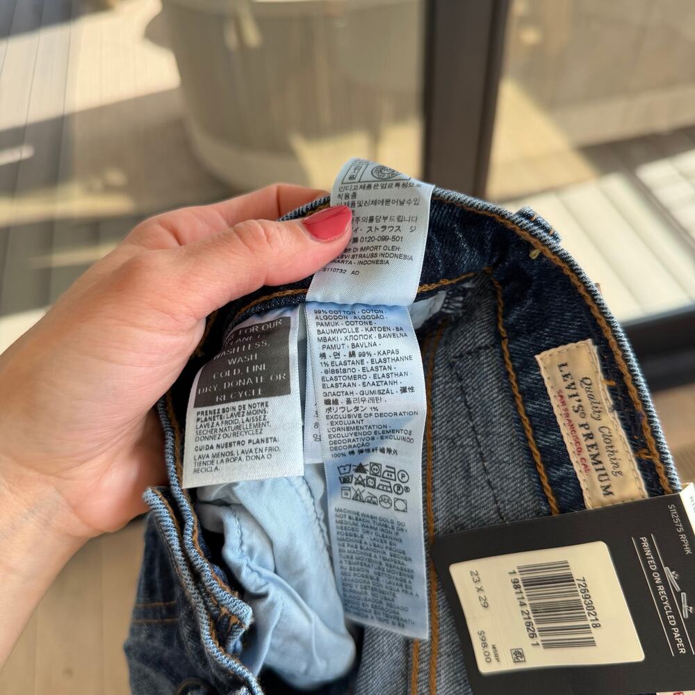 Levi's Ribcage Straight Ankle Denim High Rise Jeans Blue 23 NWT - Picture 13 of 14